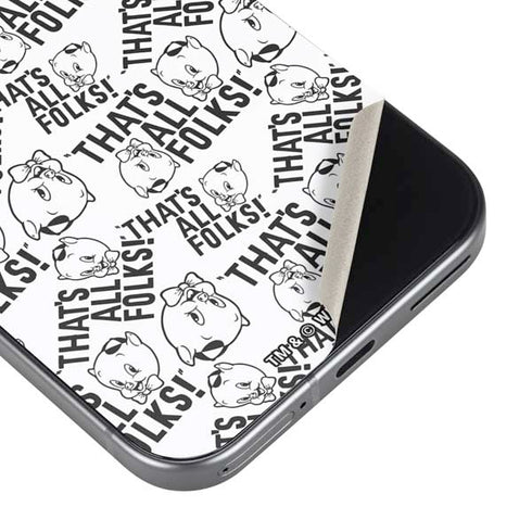 Looney Tunes Porky Pig Black and White Pixel 9 Pro XL Skin